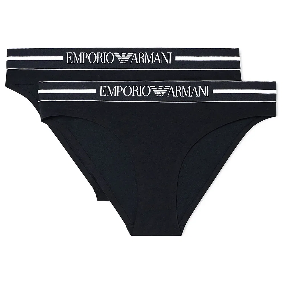 Трусы, комплект 2 шт, Emporio Armani, черный