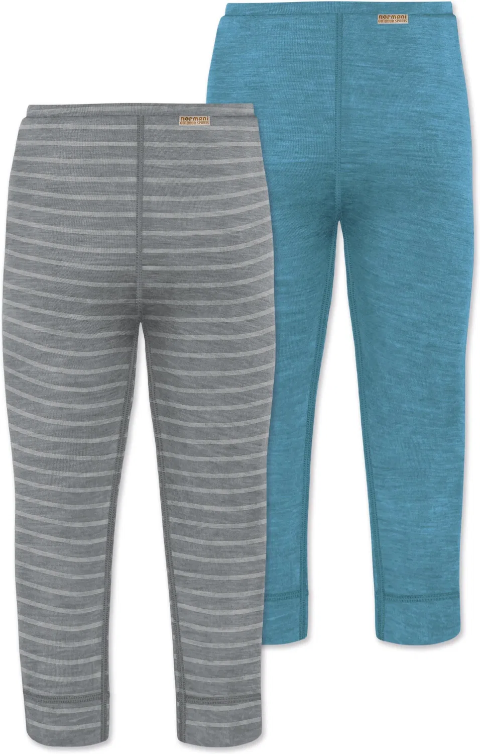 Комплект детских штанов из мериносовой шерсти 2 шт Tutira Normani Outdoor Sports, серый/синий — фото 2