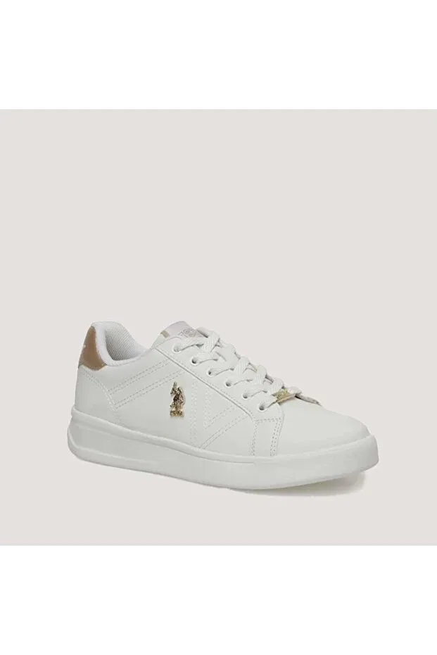 Женские кеды на плоской подошве U.S. Polo Assn., White White — фото 2