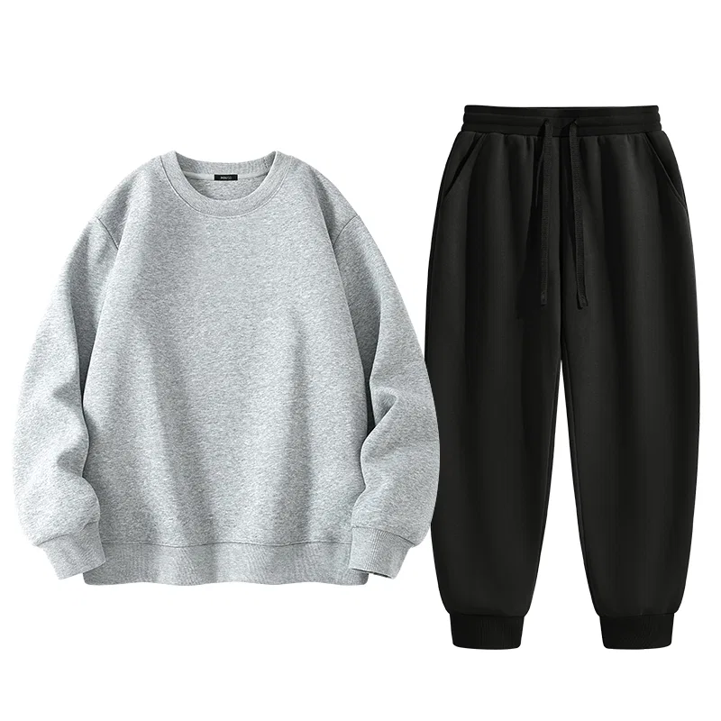 Детский комплект свитшотов с круглым вырезом MINISO, Heather Gray Black
