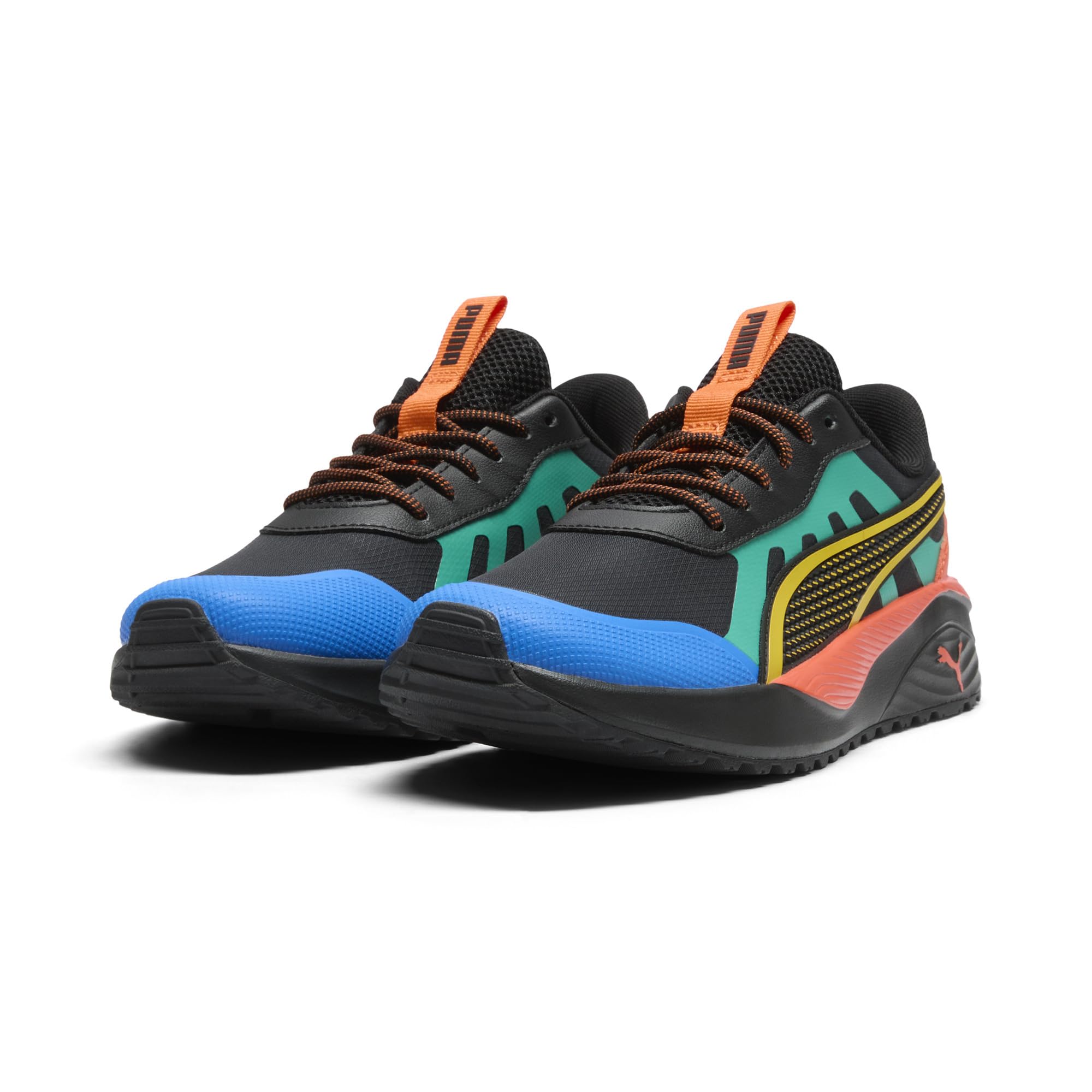 

Кроссовки PUMA Kids Excursion, цвет Puma Black/Victoria Blue/Golden Rod/Spectra Green