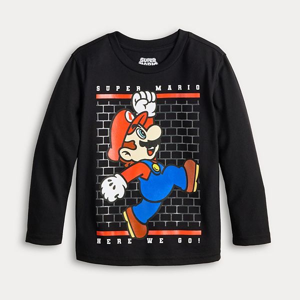 

Детская футболка с длинным рукавом Nintendo Super Mario для мальчиков Jumping Beans