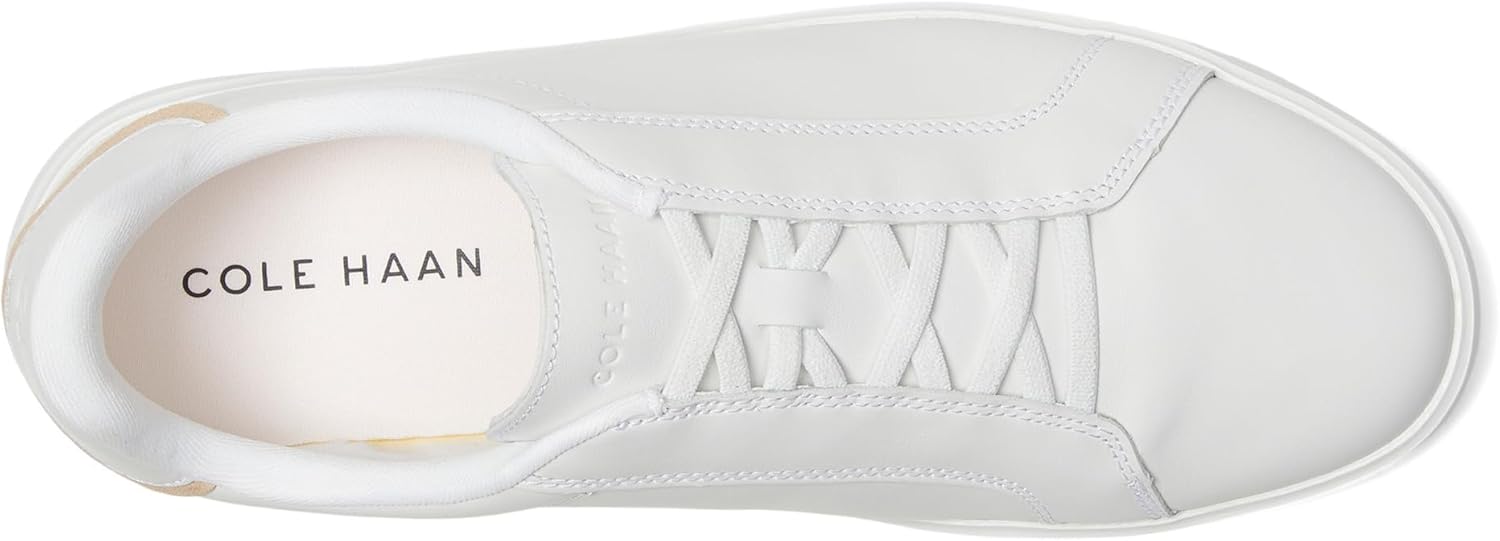 Мужские слипоны Cole Haan Grand Crosscourt с дневной шнуровкой, Optic White/Natural Vachetta — фото 2