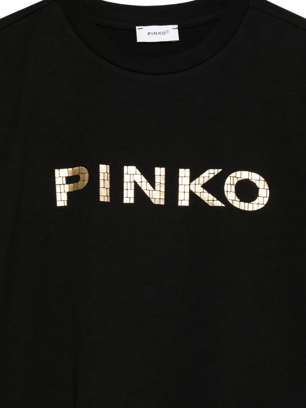 Футболка с короткими рукавами и логотипом Pinko Kids, черный — фото 3