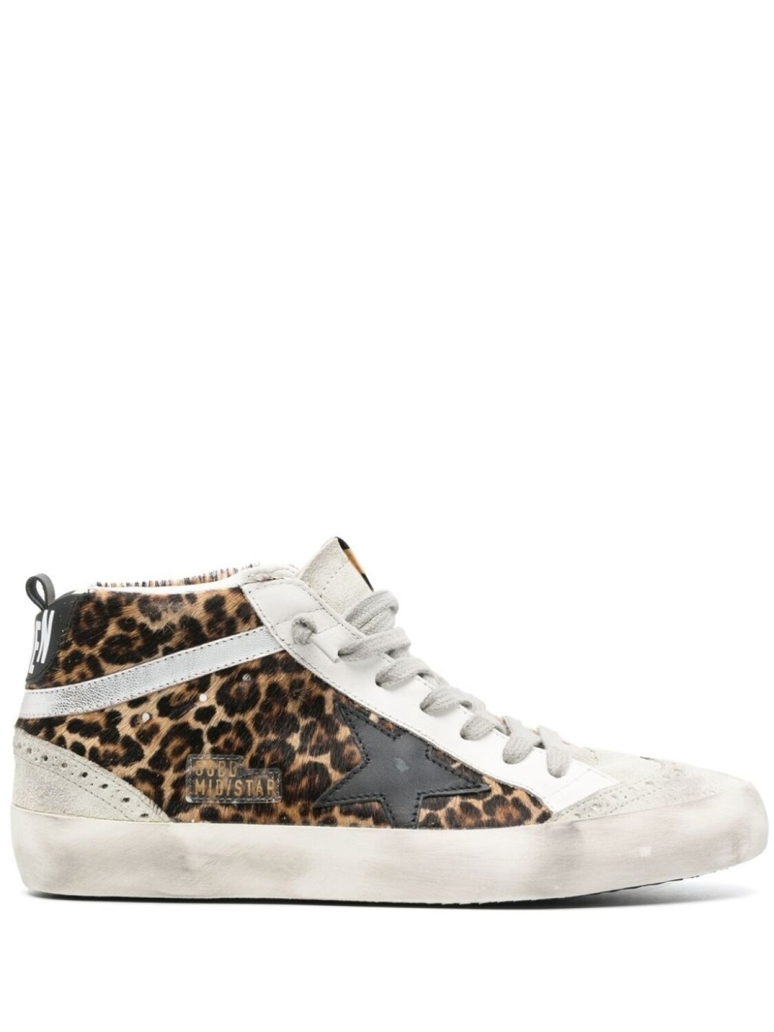 

Golden Goose кроссовки Mid Star с леопардовым принтом, серый