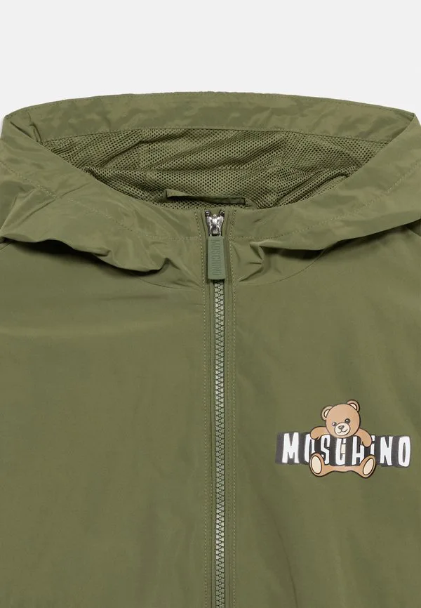 Куртка с капюшоном, легкая куртка унисекс Moschino, Olive Green — фото 3