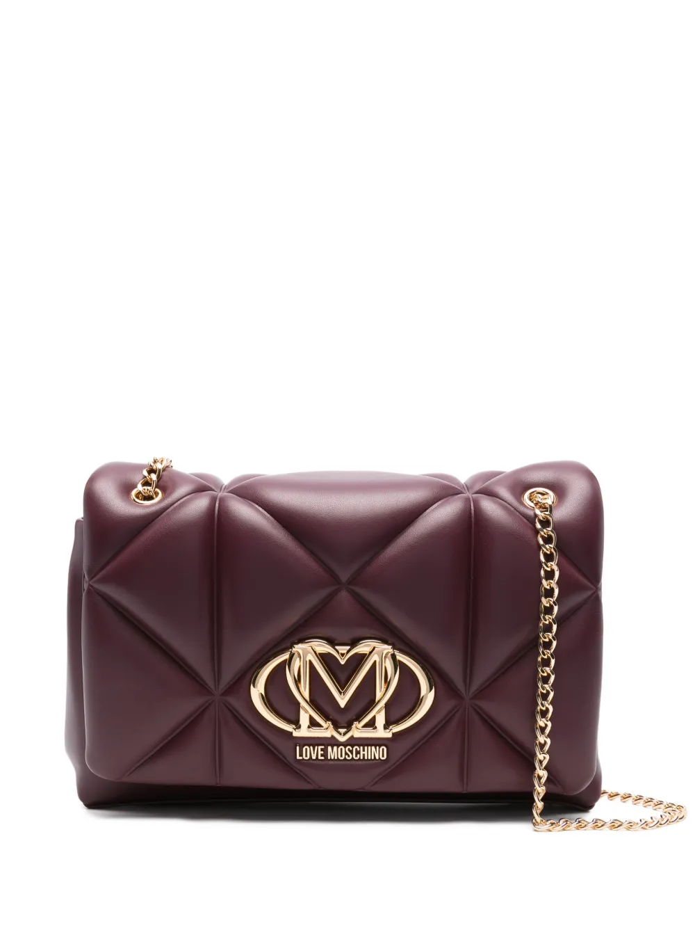 

Стеганая сумка на плечо с логотипом Love Moschino, красный