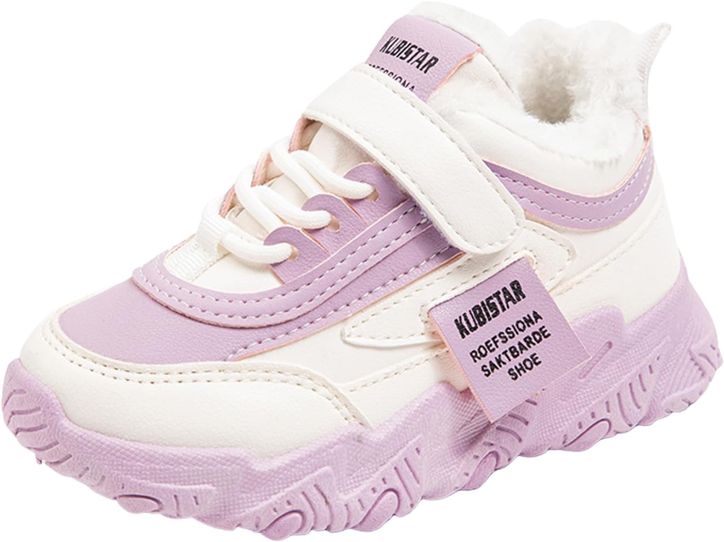 

Мальчики Девочки Зимние Теплые Ботинки Уютные Флисовые Снегоходы Теплые Зимние Ботинки с Искусственным Мехом Наружные Ботинки на Щиколотку Стиль Походной Обуви JEUROT, Purple