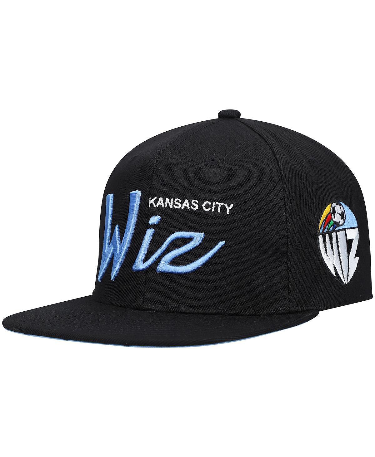 

Мужская черно-синяя кепка Snapback с историческим логотипом Sporting Kansas City, начиная с '96 Foundation Script Mitchell & Ness