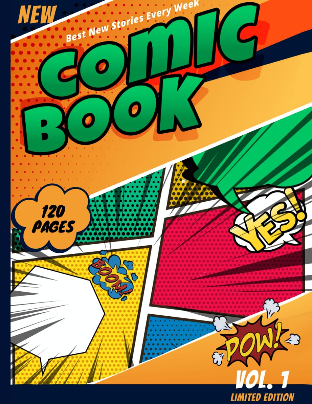 

Blank comic book for Kids : create your own comic book with this Blank comic templates notebook for children 8.5"×11" inches 120 pages (Independently published)