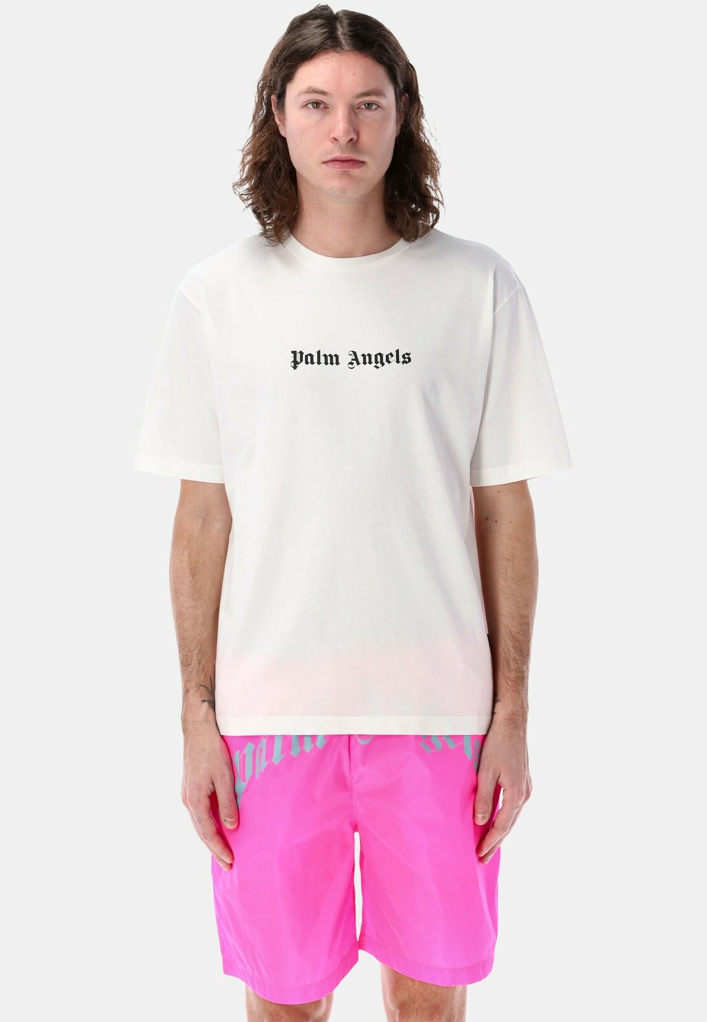 

Футболка с принтом CLASSIC LOGO Palm Angels, белый