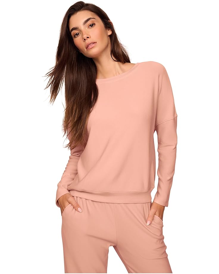 

Женский свитшот Eberjey Softest Sweats для сна, Velvet Pink