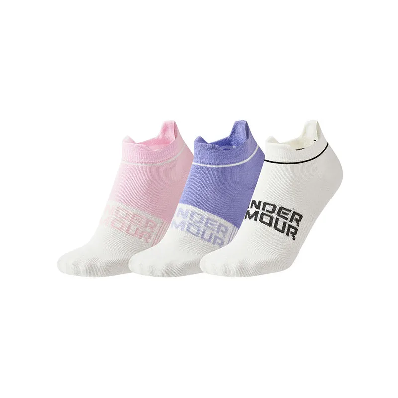 Тренировочные носки Under Armour, White & Fresh Pink & Breeze Purple
