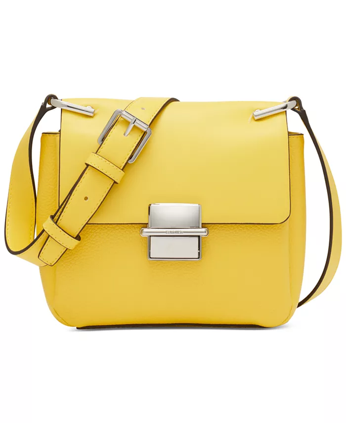 

Клатч Clove Push-Lock с регулируемым ремешком Calvin Klein, желтый