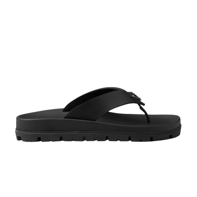 Кроссовки Prada Wmns Rubber Thong Sandal 'Black', черный