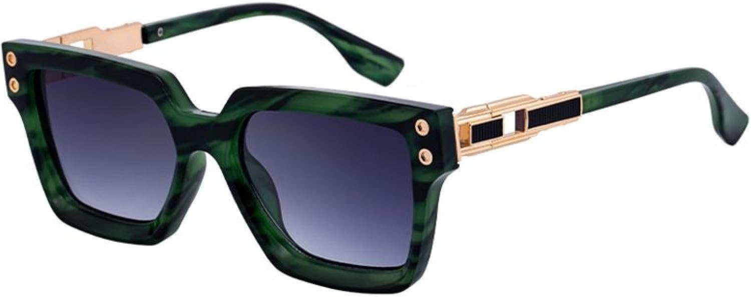 

Классические мужские солнцезащитные очки в винтажном стиле для вождения, роскошные, модные, с металлической оправой, защита от УФ-излучения UV400 TVTBBVV, C8demigreengray