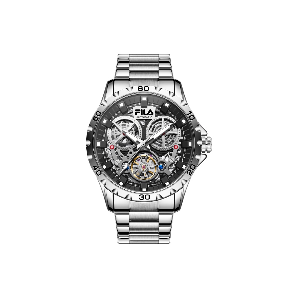 

FILA Часы Wrist Watch Mechanical Movement Steel Strap Black Dial Men's Watch