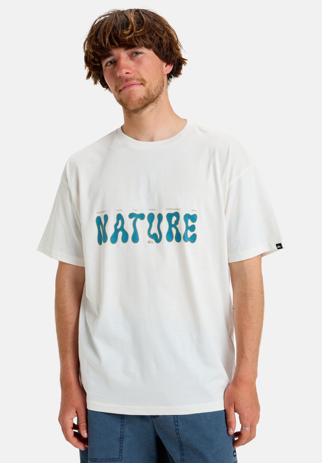 

Футболка с принтом NATURE - SHORT-SLEEVE SCREEN Quiksilver, белый