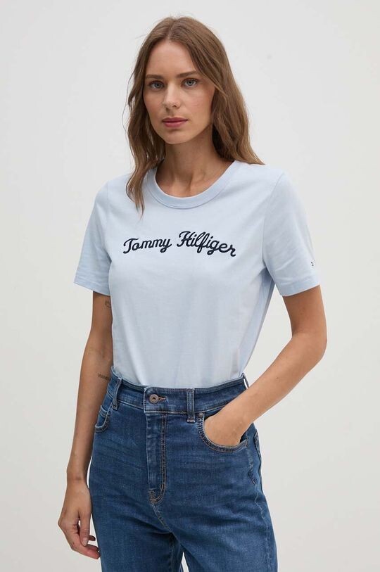 

Хлопковая футболка Tommy Hilfiger, синий
