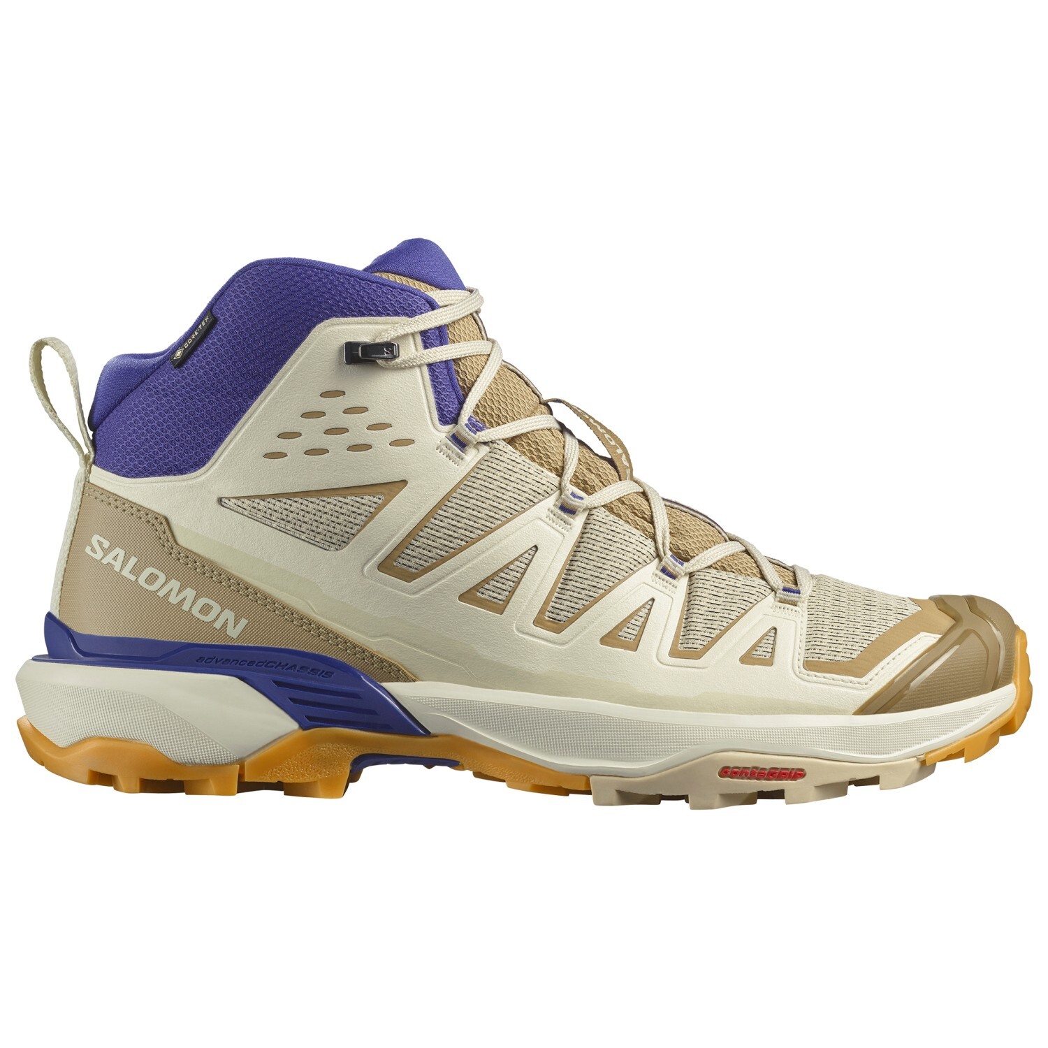 

Ботинки для прогулки Salomon X Ultra 360 Edge Mid GTX, цвет Bleached Sand/Kelp/Spectrum Blue