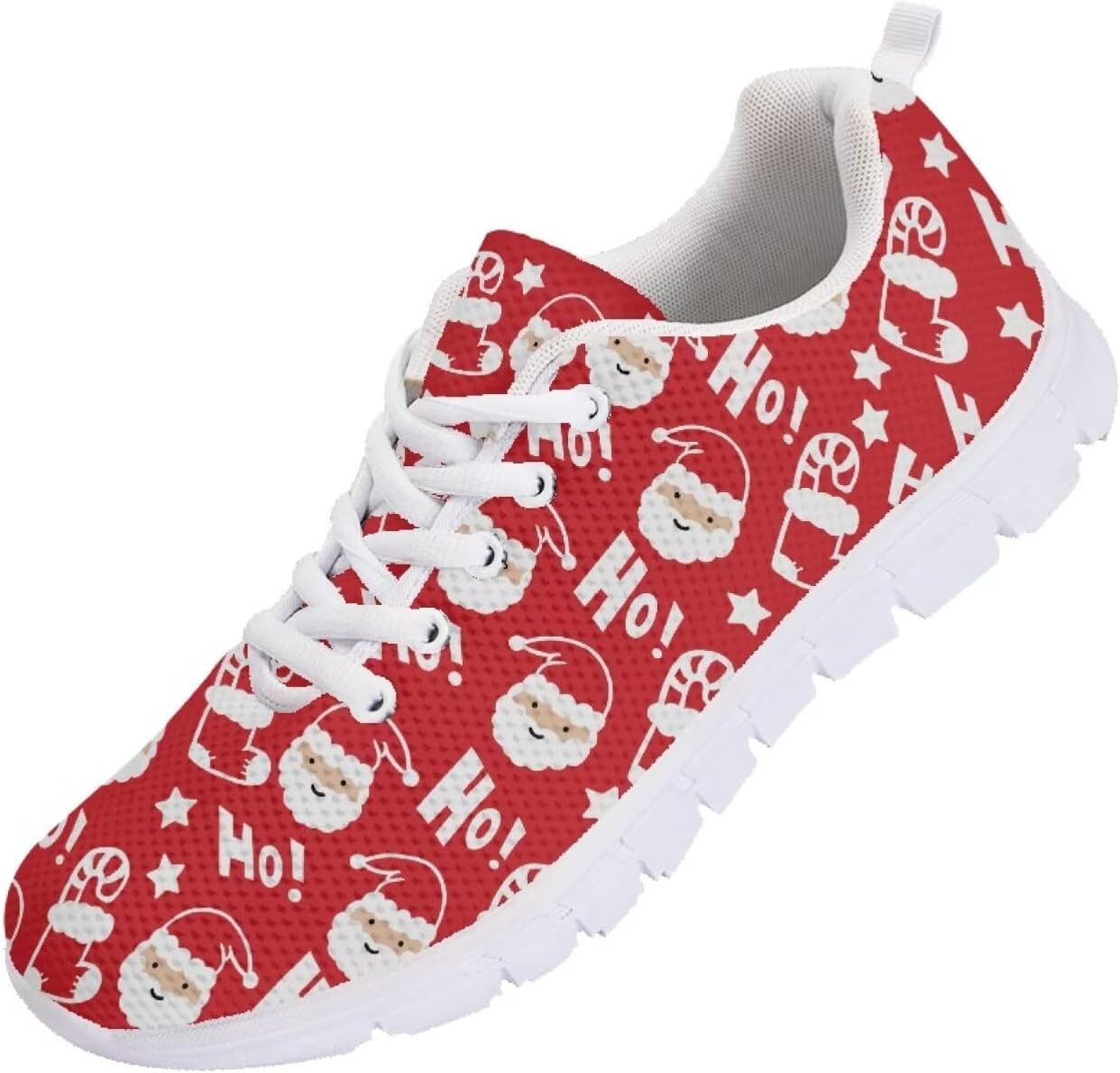 

Кроссовки Forchrinse для мужчин и женщин, комфортные, на шнуровке, для ходьбы и спорта, легкие спортивные ботинки, Santa Claus