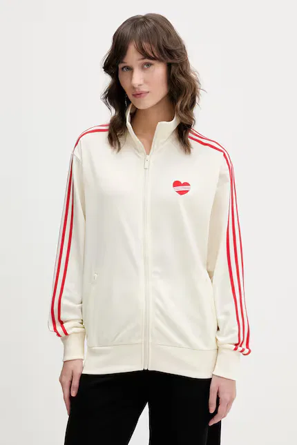Толстовка на молнии свободный крой Adidas Originals, бежевый