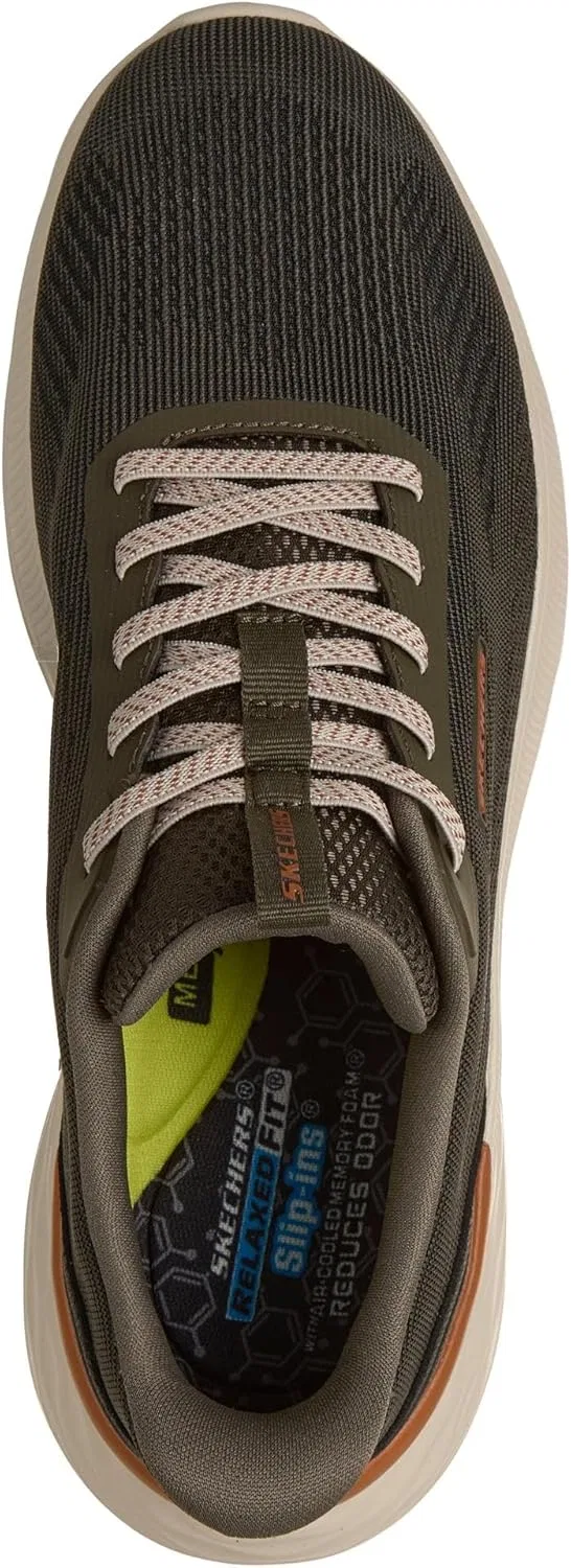 Мужские кроссовки Skechers Garner, Olive Mesh Synthetic — фото 3