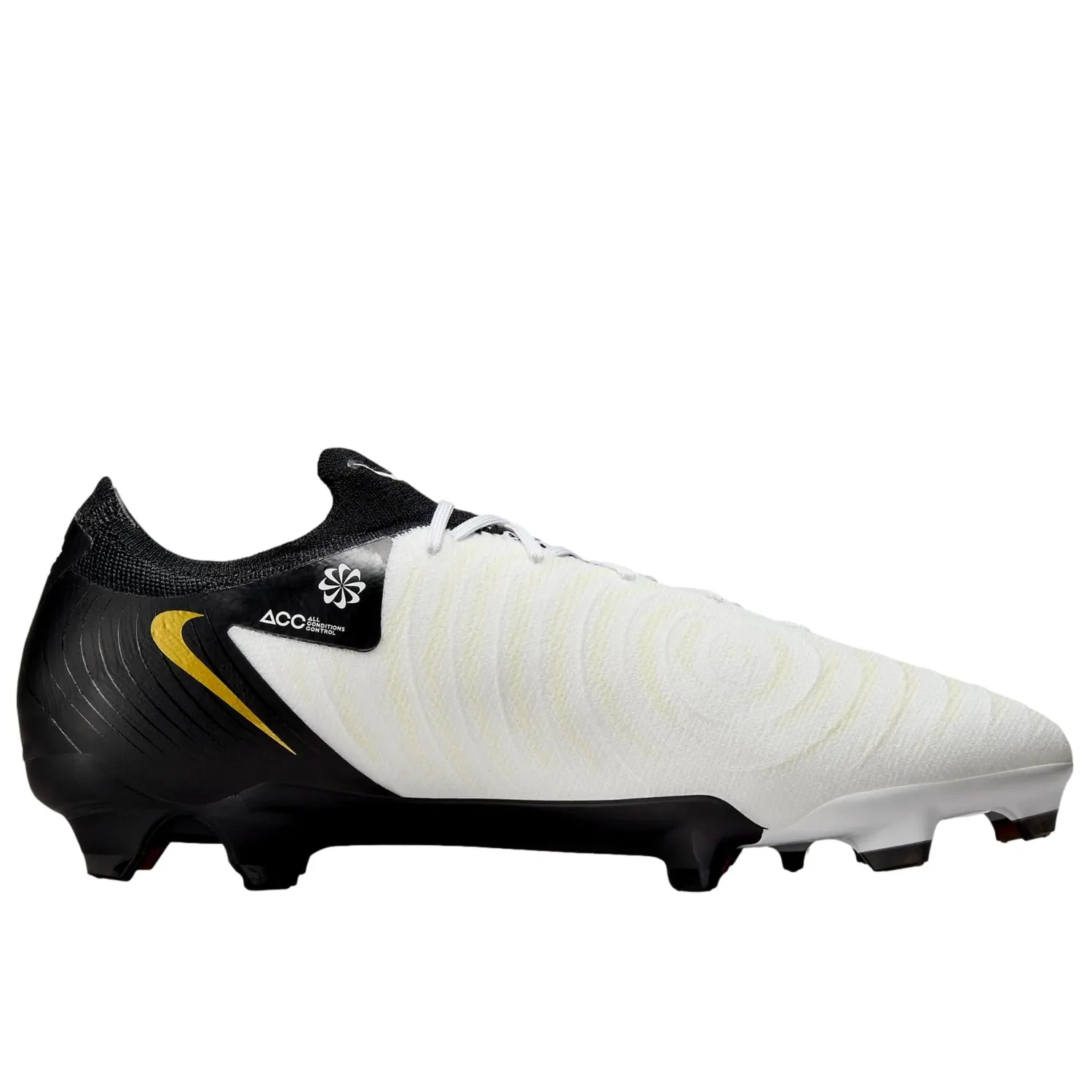 Мужские кроссовки Nike Phantom GX II PRO FG, белые/черные, модель FJ2563-100 — фото 3