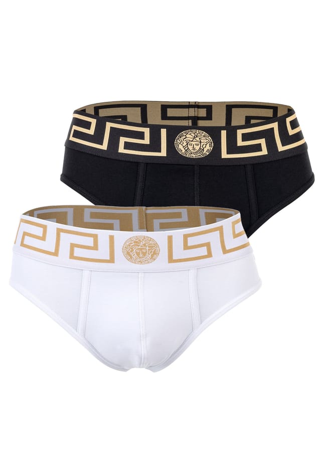 

Трусы 2 шт. в упаковке - Топика хлопок однотонные Versace, черный