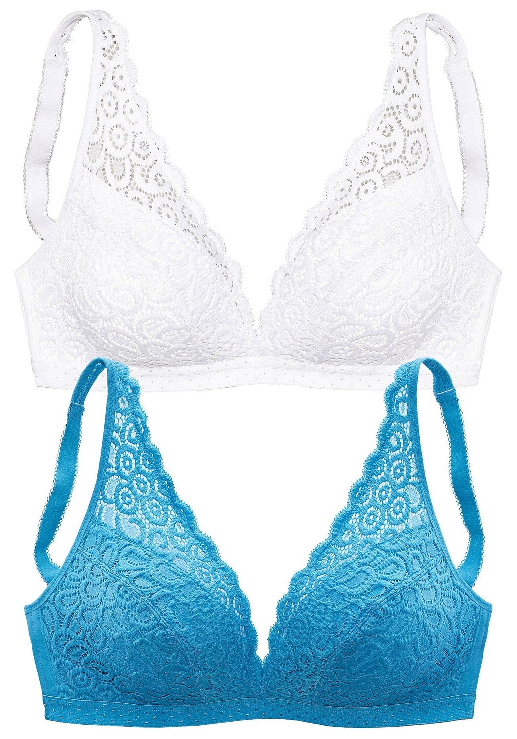 

Бюстгальтер без косточек PETITE FLEUR Bralette BH, цвет rauchblau+weiß