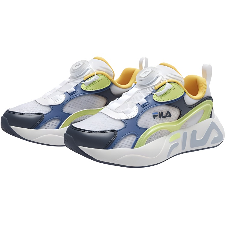 Детские беговые кроссовки Pre school FILA KIDS, белый/серо-синий — фото 4