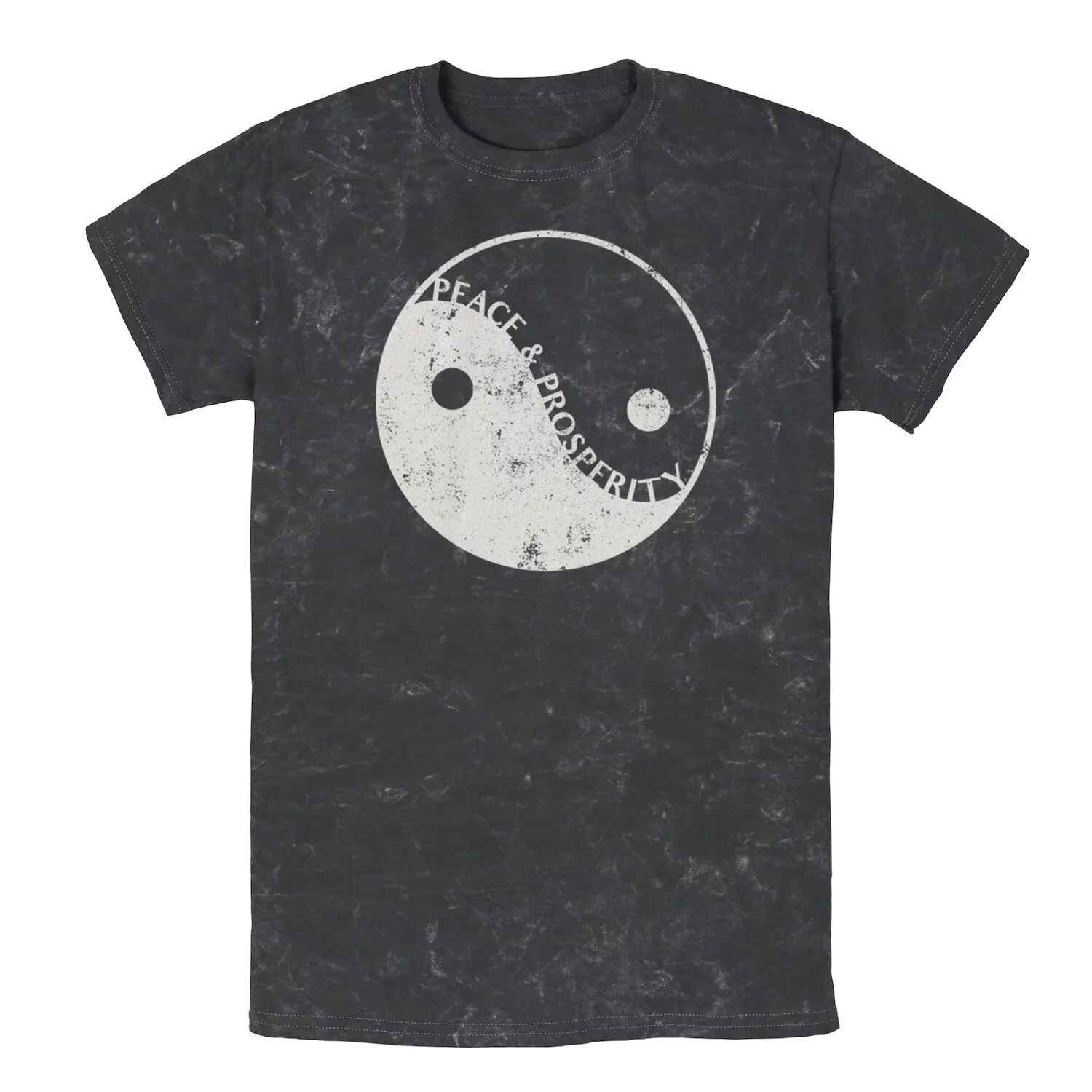

Мужская потертая футболка с логотипом Yin Yang Licensed Character