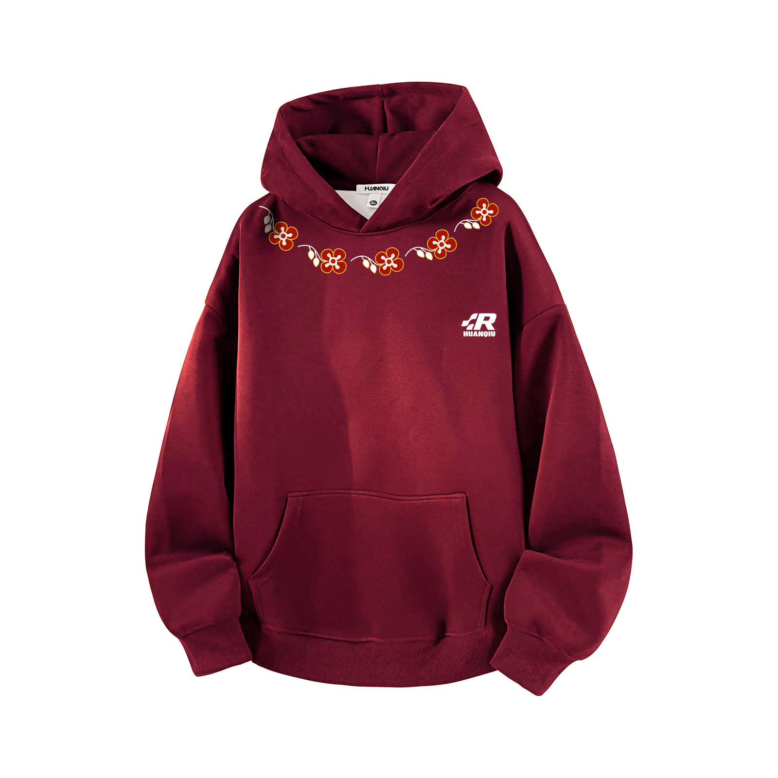 

Толстовка Unisex Hooded Moderate Heavyweight HUANQIU, burgundy