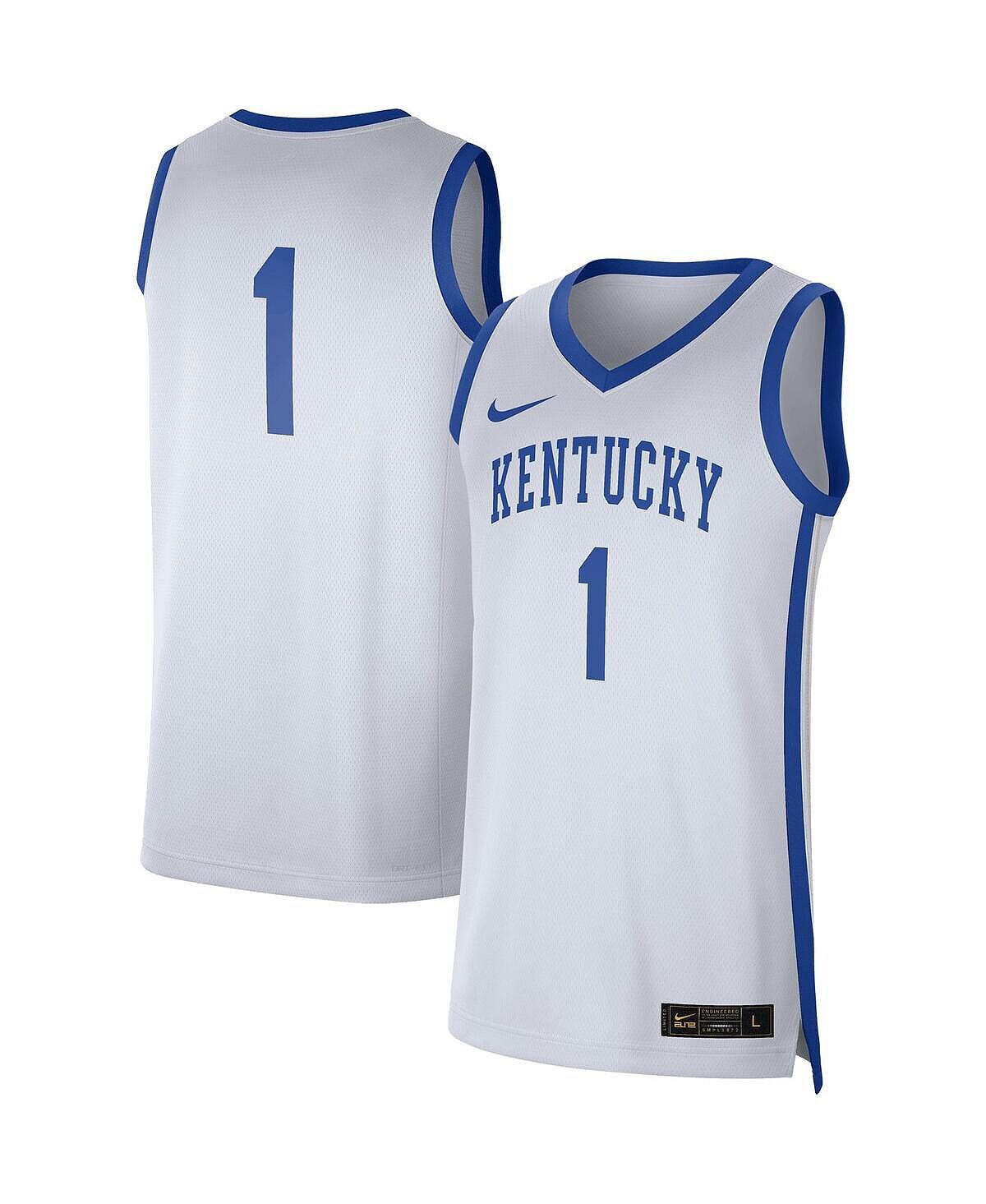 

Мужская № 1 белая, копия джерси royal kentucky wildcats джерси Nike, мульти