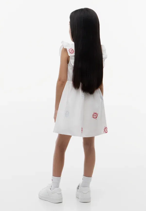 Платье с вышивкой Broderie anglaise dress Tommy Hilfiger, white, белый — фото 2