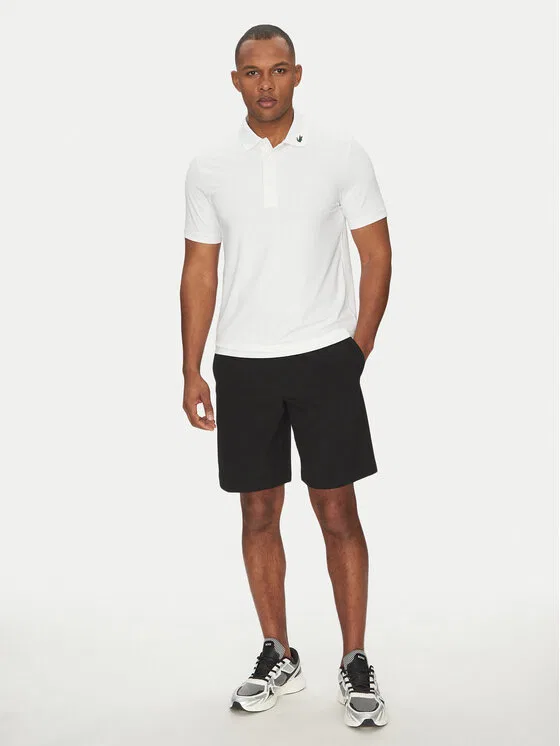 Поло Lacoste regular fit, однотонное, белый — фото 2