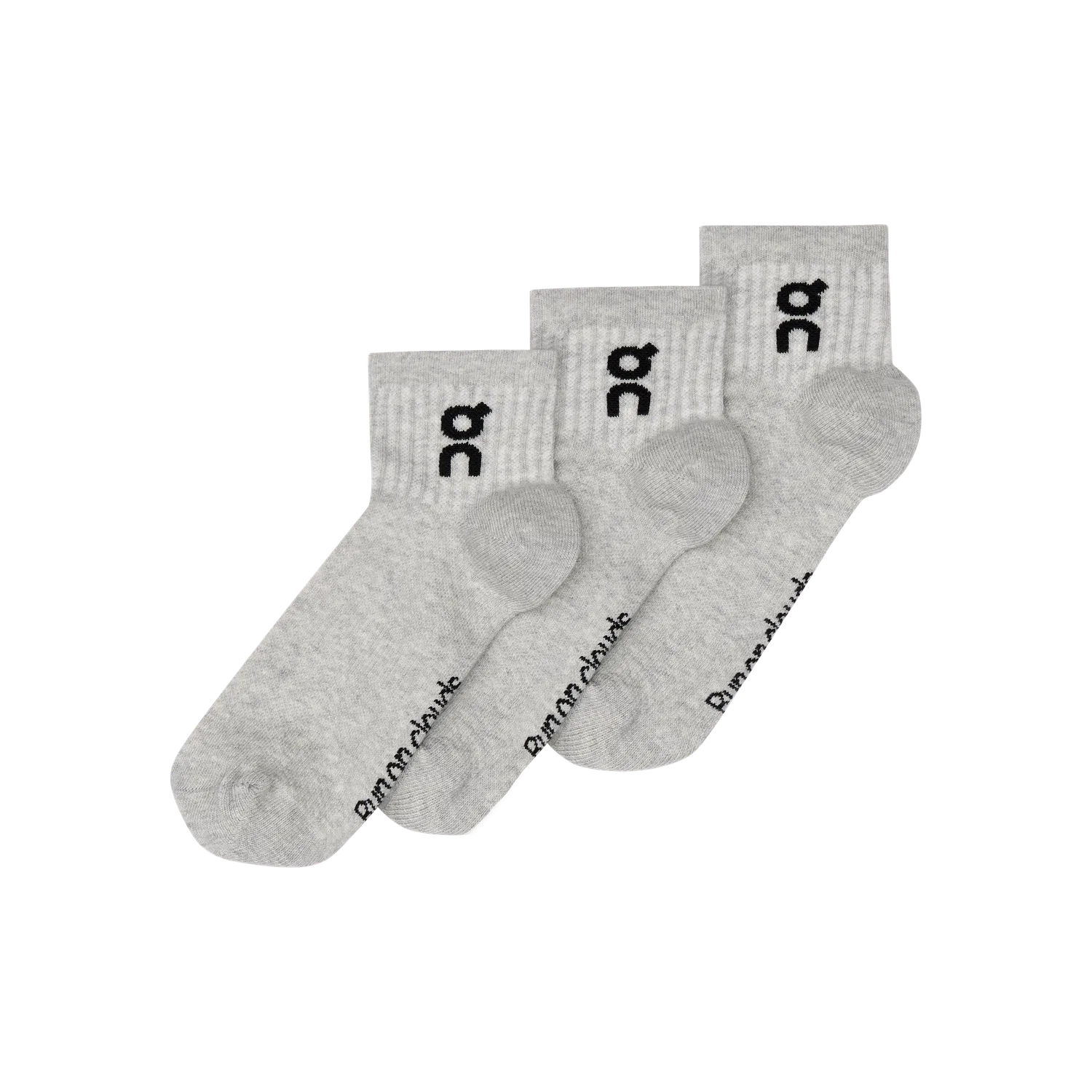 Детские носки с логотипом, набор из 3 пар, Logo Sock Mid, On, Heather Gray