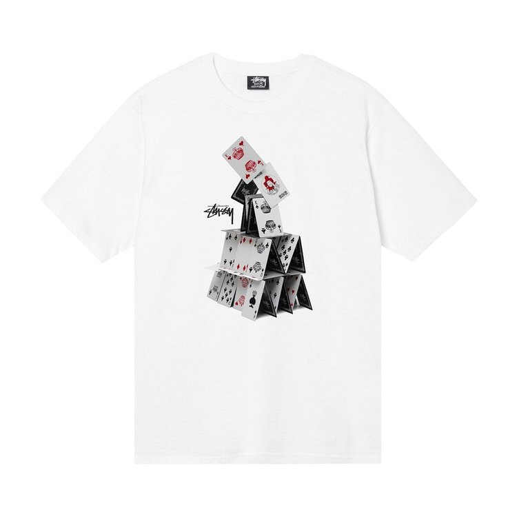 Футболка Stussy House Of Cards Tee 'White', белый — фото 2