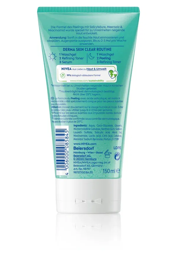 Набор косметики с салициловой кислотой Derma Skin Clear Day & Night Routine 5er Set Nivea — фото 4