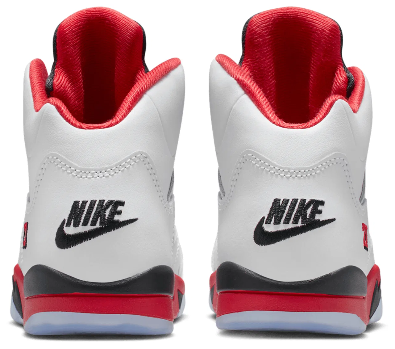Кроссовки для мальчиков Retro 5 OG Jordan, цвет White/Fire Red/Black — фото 3