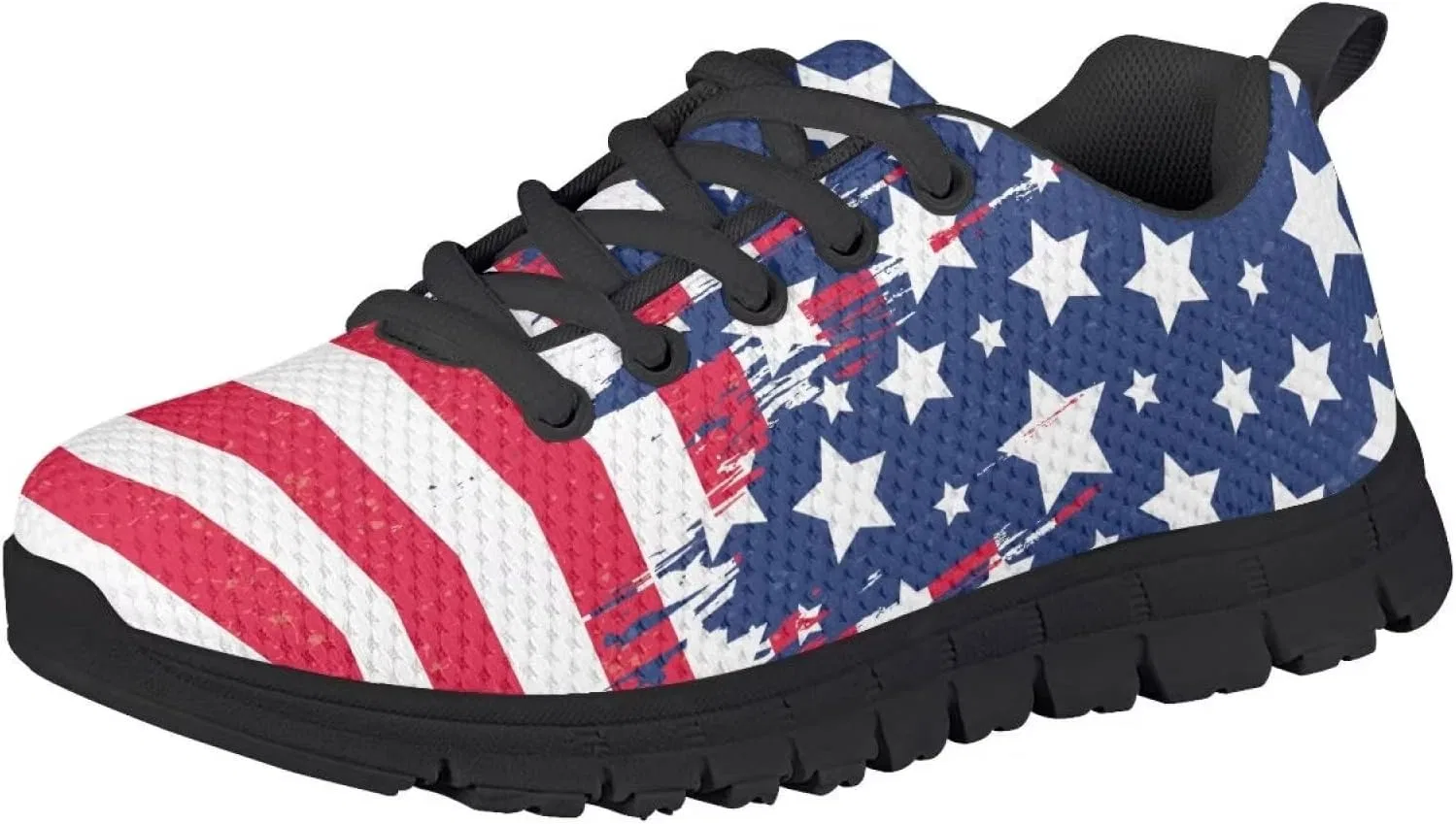 Детские кроссовки для бега с дышащим верхом Biyejit, American Usa Flag — фото 4