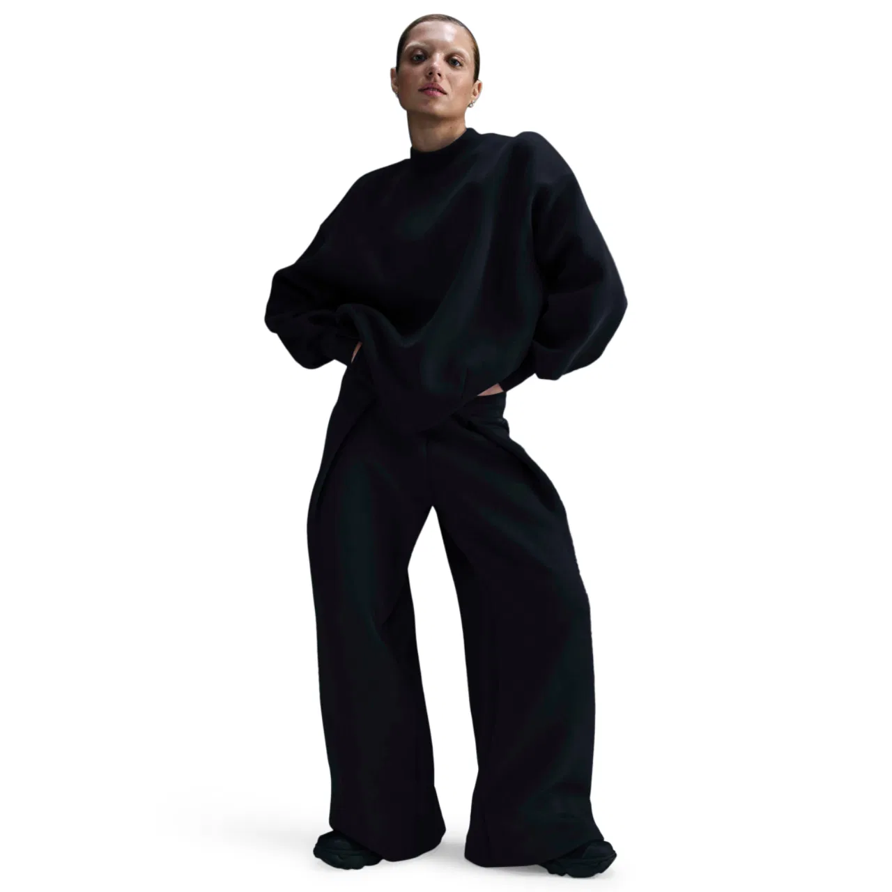 Женский свитшот оверсайз Tech Fleece Nike, черный — фото 4