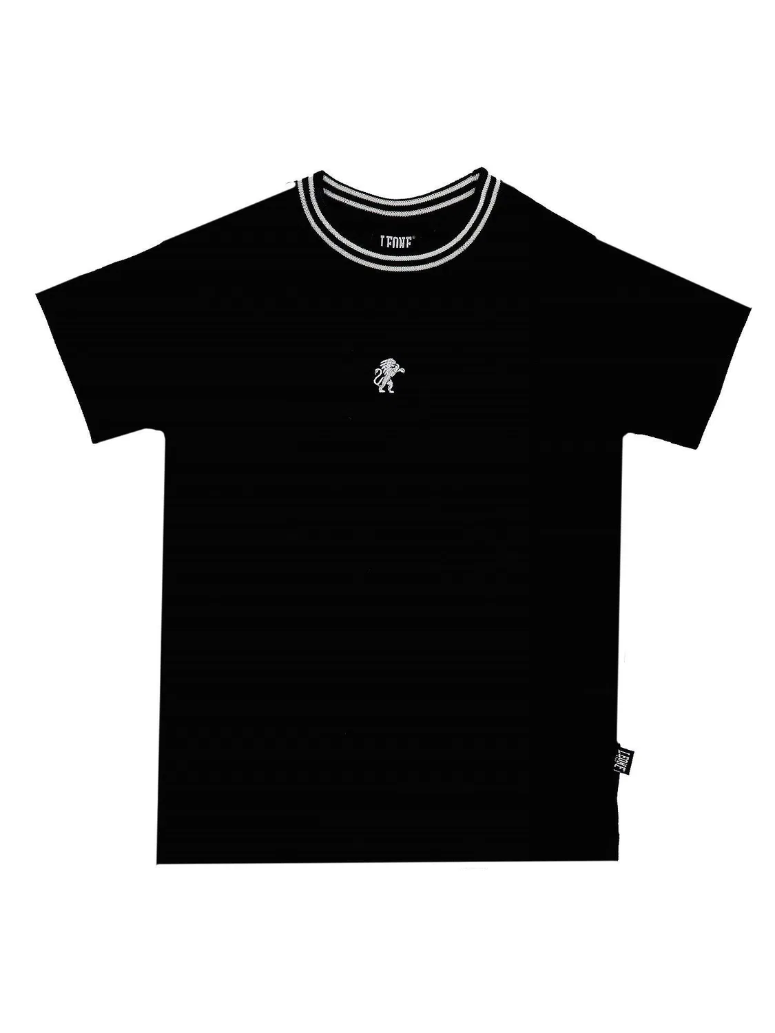 Детская хлопковая футболка с коротким рукавом Real Boxing Leone 1947 Apparel, Schwarz / Mondgrau