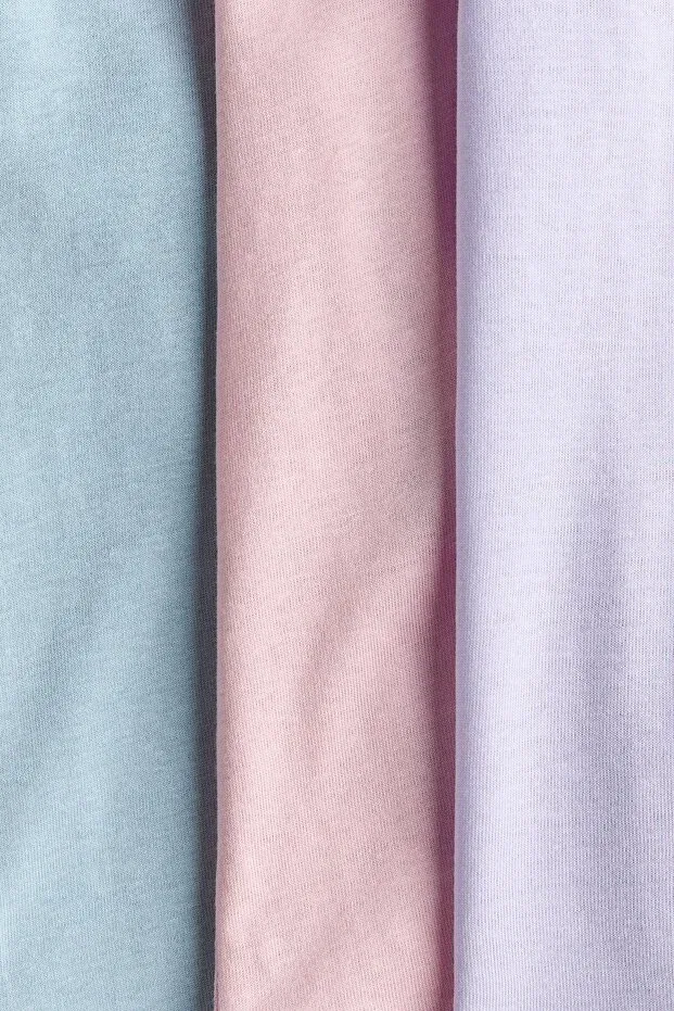 Детский комплект футболок с коротким рукавом H&M, Light Pink/Light Blue — фото 2