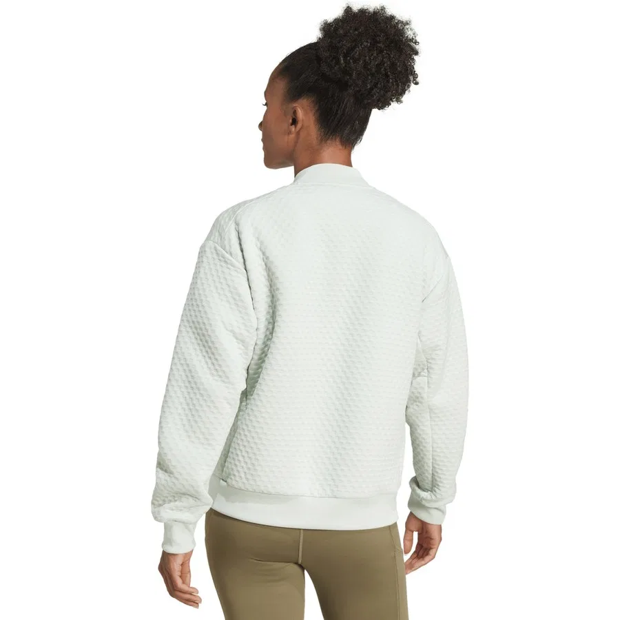 Женская куртка из футера с длинным рукавом adidas W XPL SWEAT JKT, Зеленый — фото 3