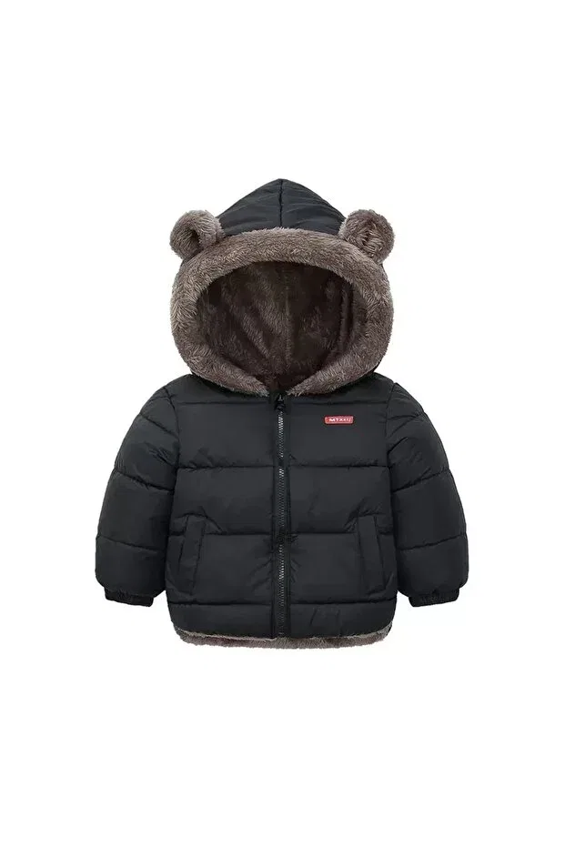 Детское зимнее пальто из плюша Melisam.Msg, Black