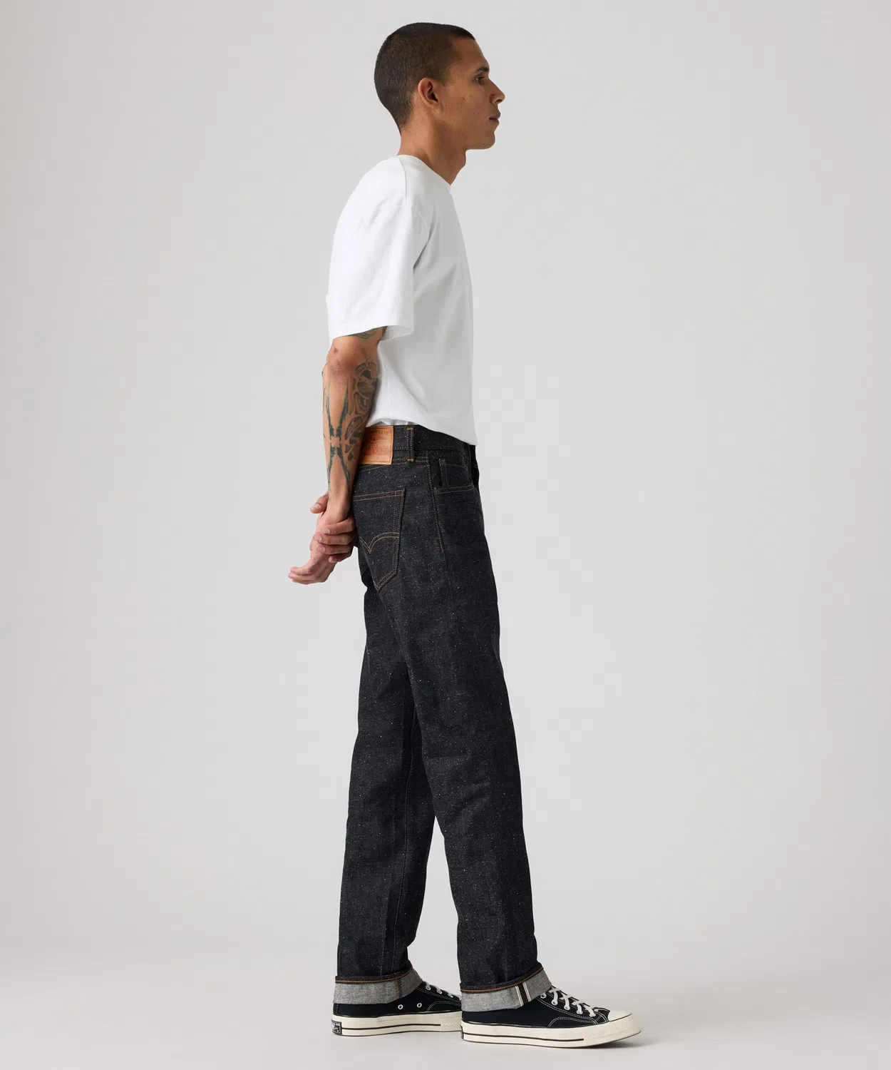 Мужские джинсы прямого кроя 505 Regular Fit Selvage Rigid Levi's, Dark Indigo Blue — фото 3