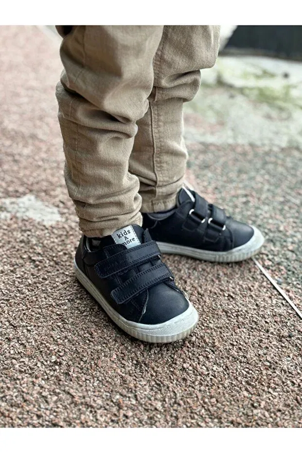 Детские туфли для мальчиков на липучке Drive Kids A More, Navy Blue — фото 3