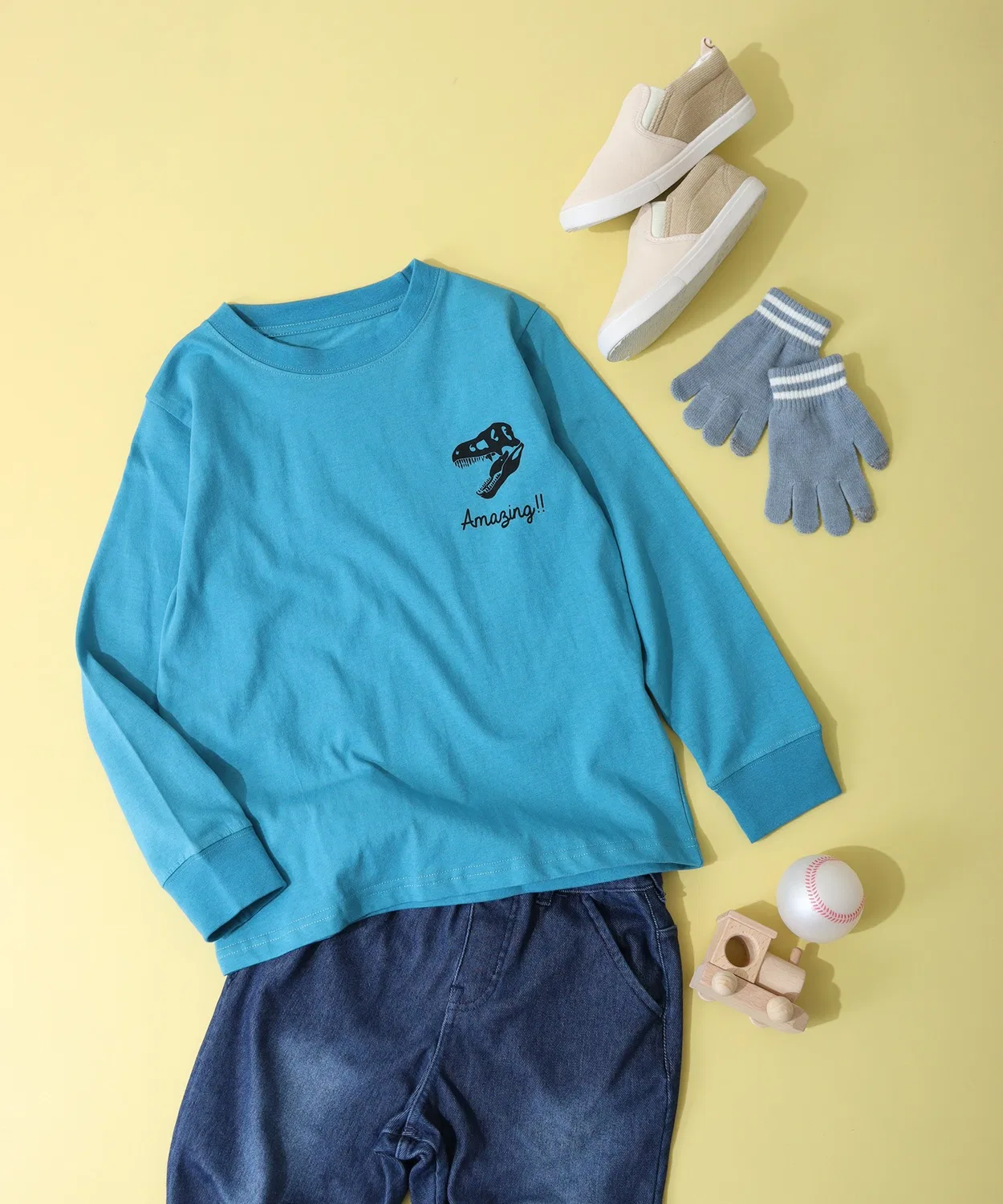 Детский лонгслив с логотипом FUNALIVE, Saks Blue