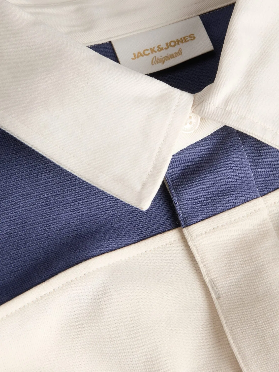 Свитшот с воротником поло Jorsalamanco Rugby Polo Jack & Jones Junior, синий — фото 2